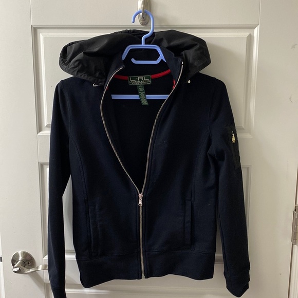 Ralph Lauren Active hoodie zip jacket size XS black - Picture 1 of 5